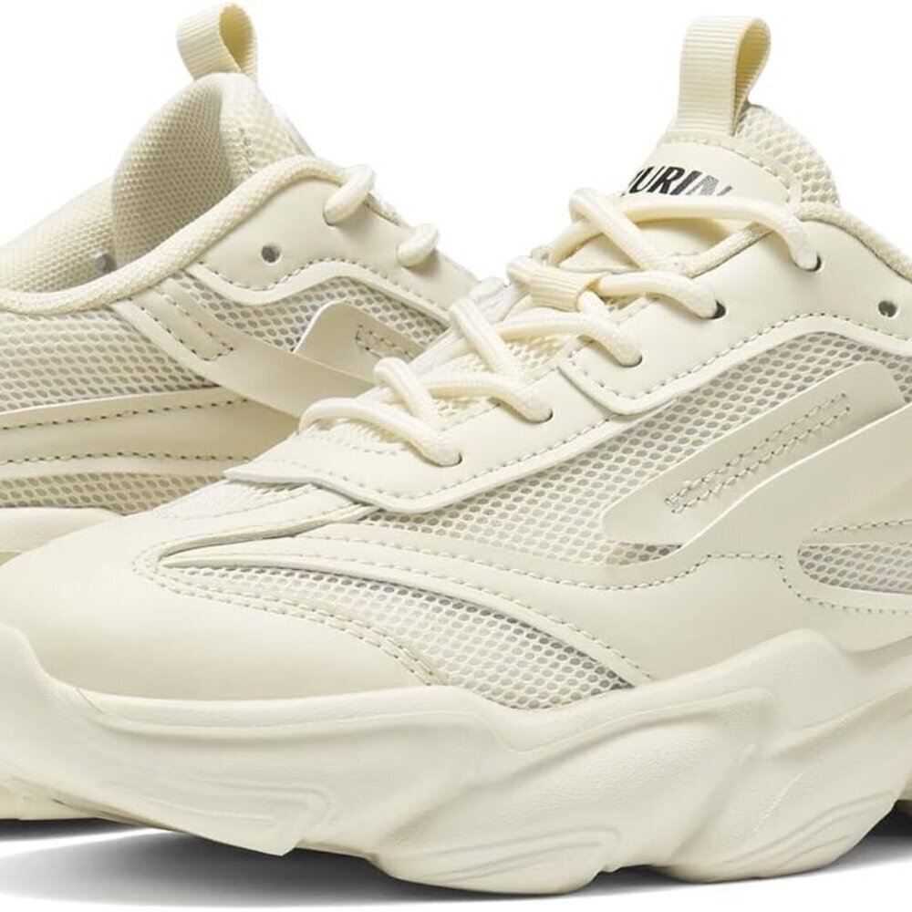 Womens Chunky Platform Sneakers Lightweigh Breathable Casual Lace-Up Shoes